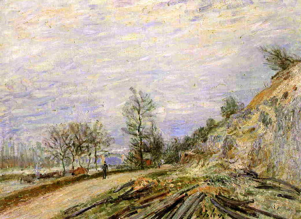 On The Road From Moret — Alfred Sisley