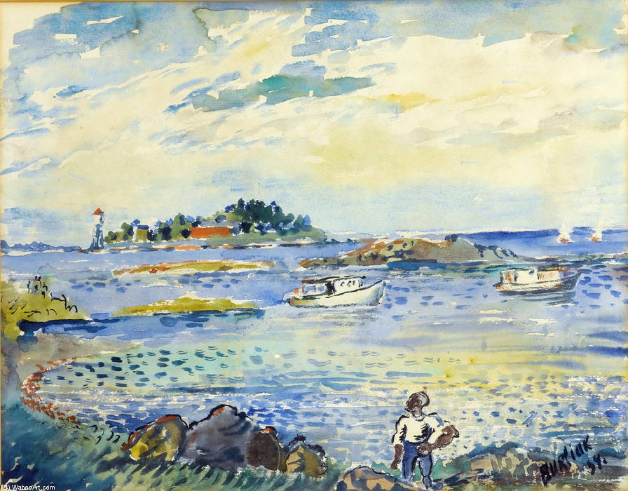 Duty Boats In The Bay — David Davidovich Burliuk