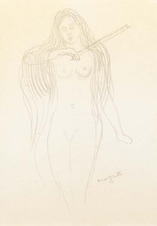Femme Avec Violon — René Magritte
