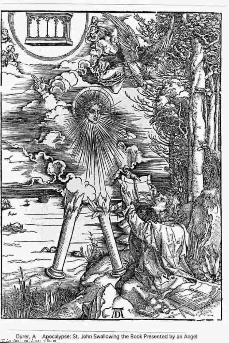 St John Swallowing The Book — Albrecht Dürer