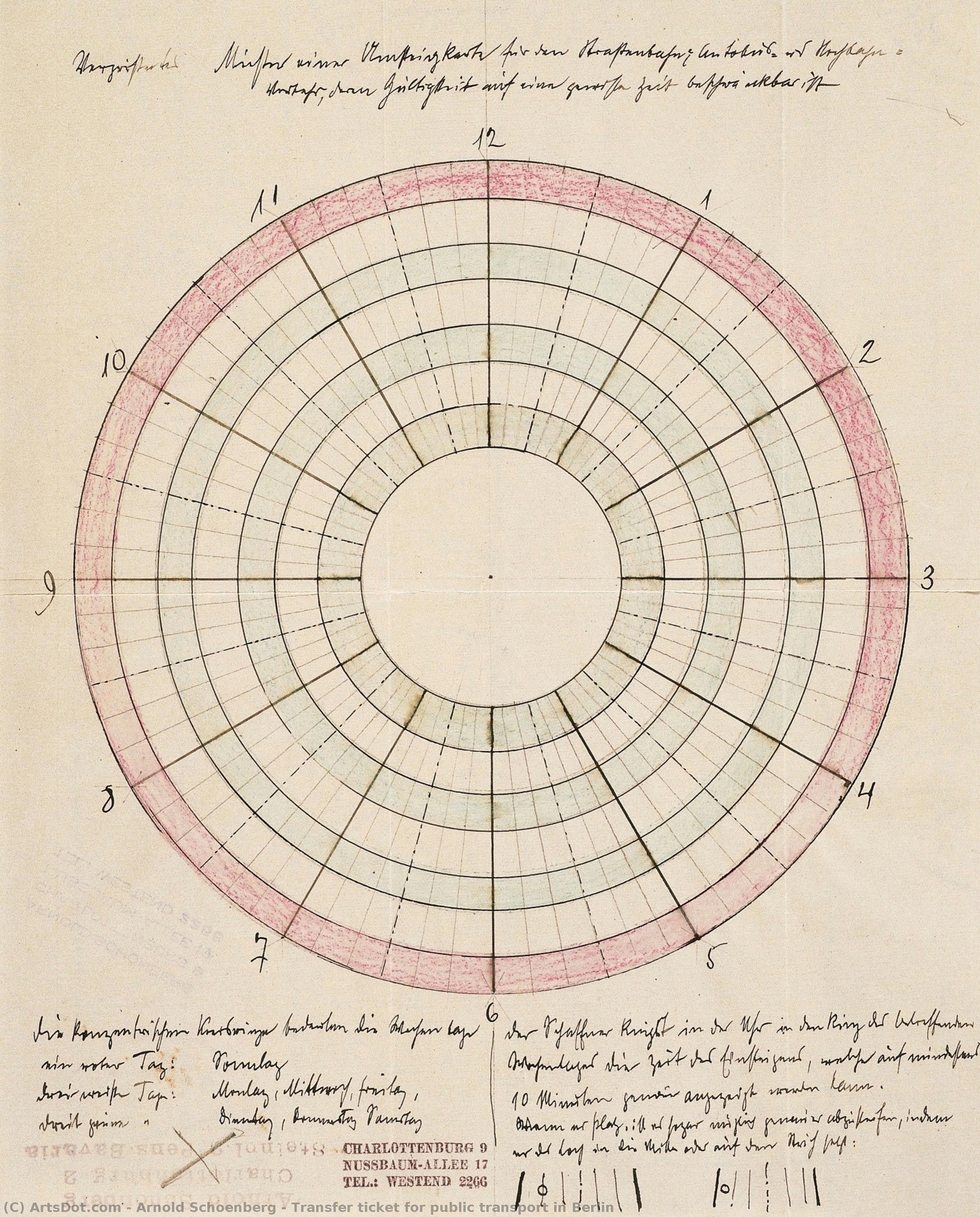 Transfer Ticket For Public Transport In Berlin — Arnold Schoenberg