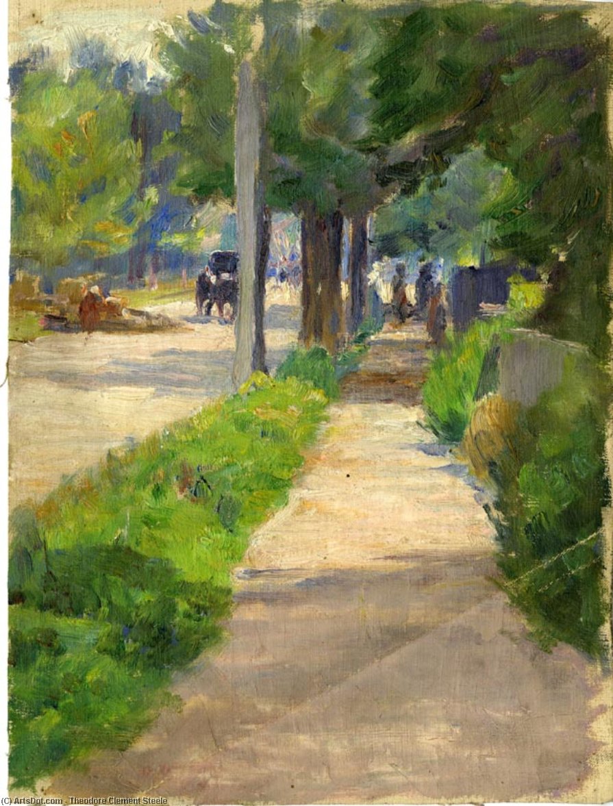 Painting Study Of Streetscape — Theodore Clement Steele