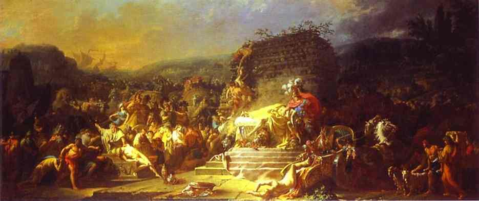 The Funeral Of Patroclus — Jacques-louis David