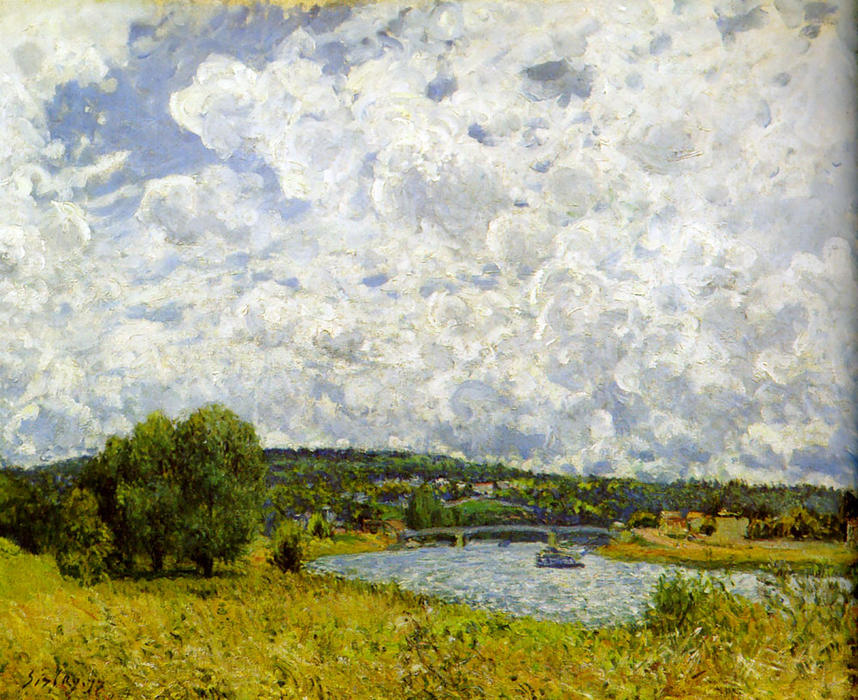 The Seine At Suresnes — Alfred Sisley