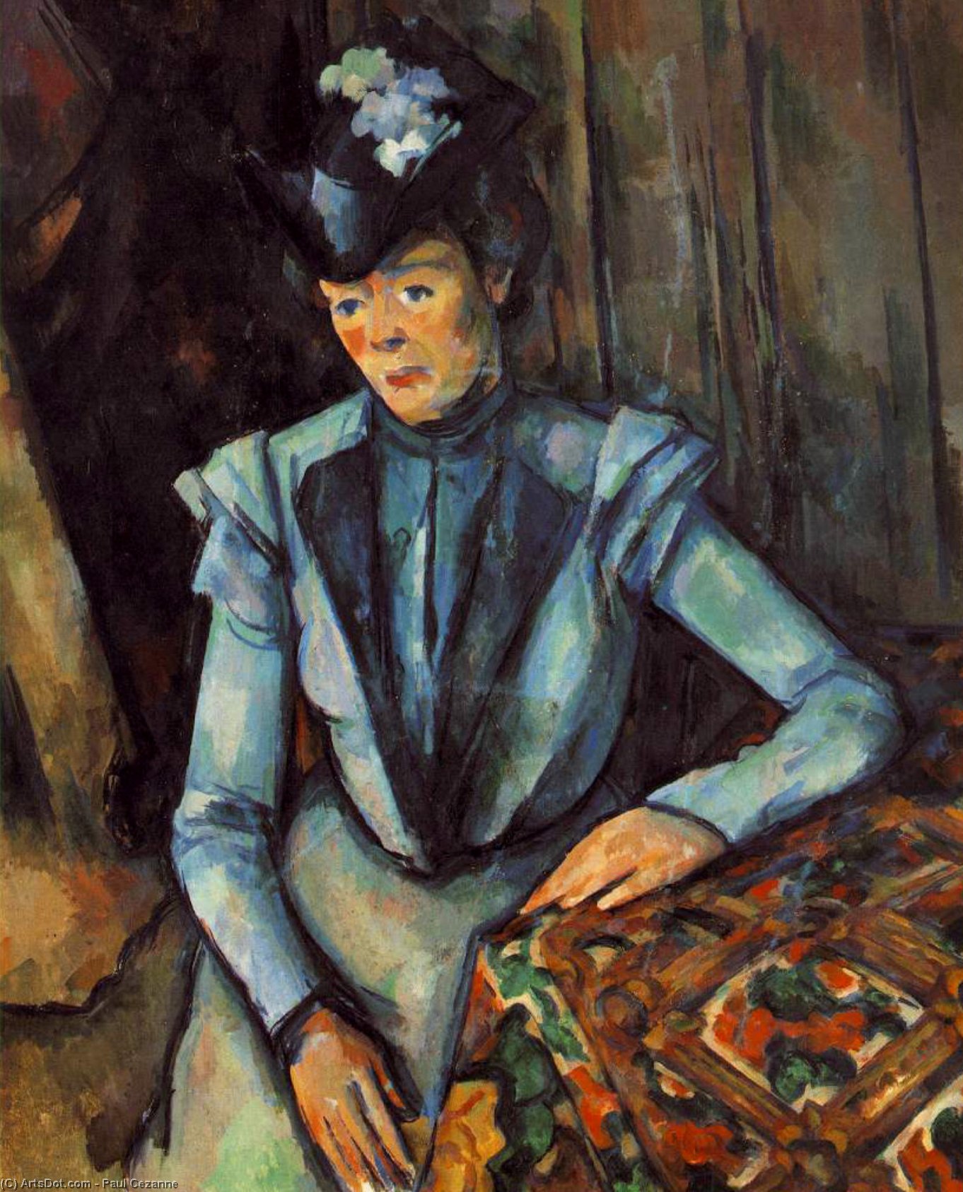 Woman Seated In Blue — Paul Cézanne
