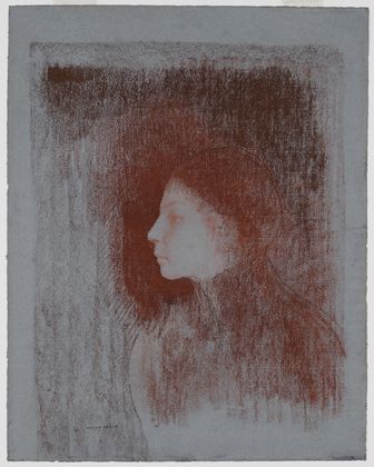 Portrait Of A Youth From Left — Odilon Redon