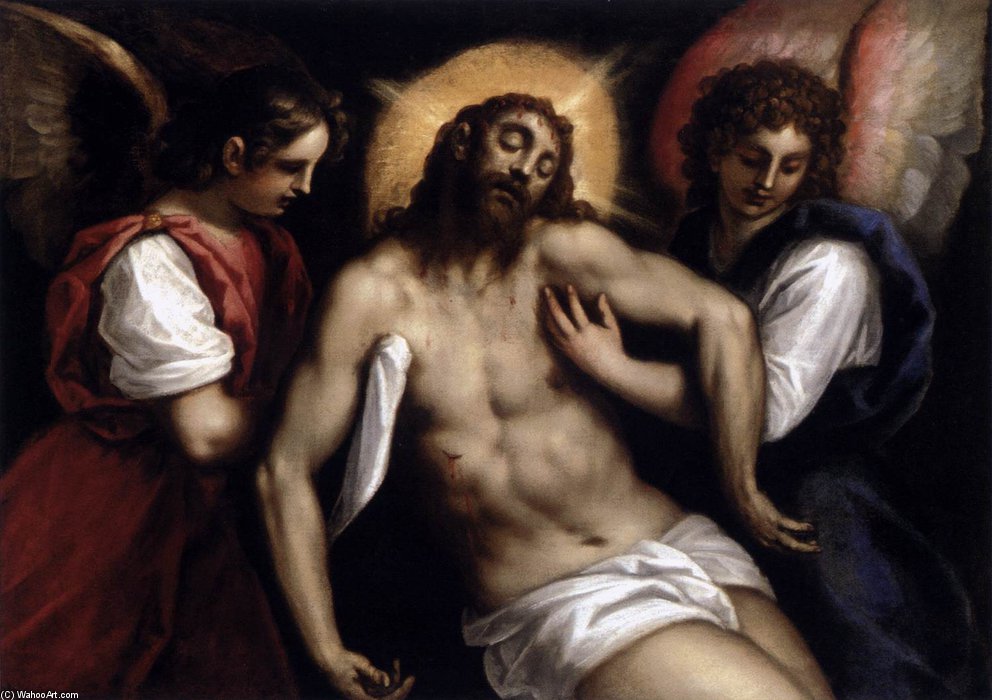 The Dead Christ With Two Angels — Jacopo Palma Il Giovane