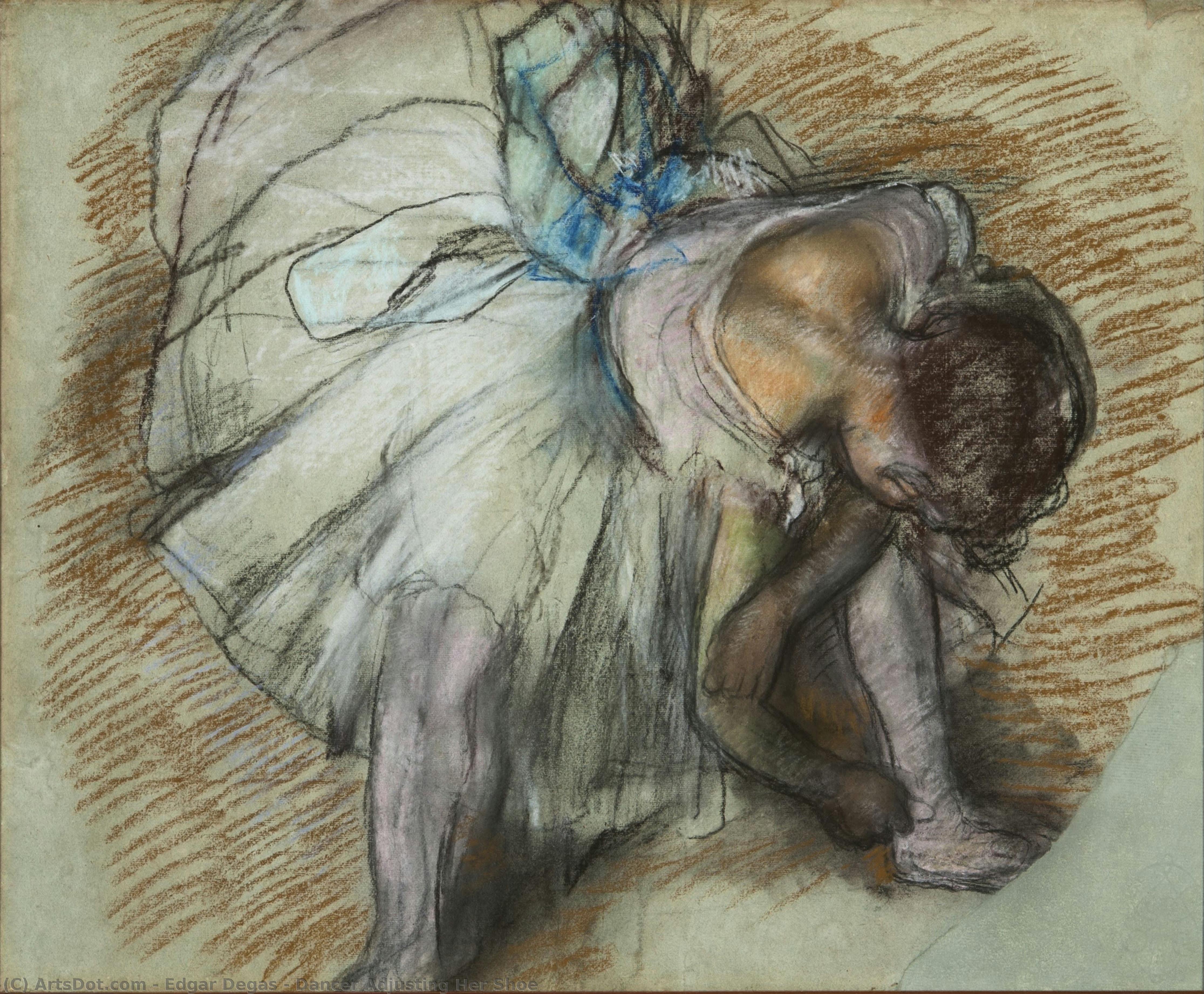 Dancer Adjusting Her Shoe — Edgar Degas