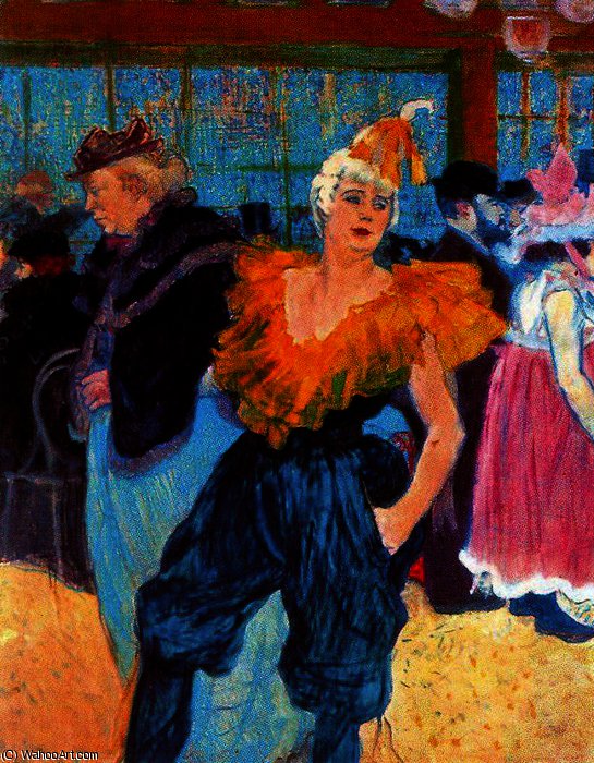 At Moulin-rouge, The Chinese Clown, Cha-u-kno — Henri De Toulouse-lautrec