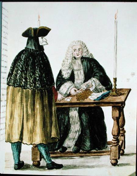 A Magistrate Playing Cards With A Masked Man — Jan Van Grevenbroeck