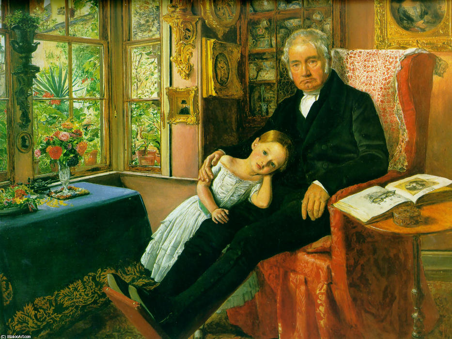 James Wyatt And His Granddaughter Mary — Sir John Everett Millais