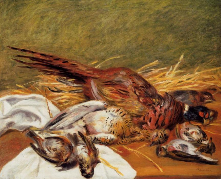 Faisans, Canapetiere Et Grives — Pierre-auguste Renoir