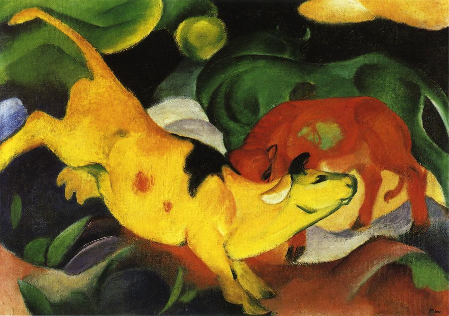Cows, Yellow-red-green — Franz Marc