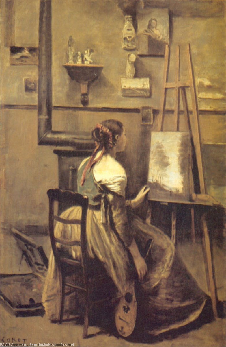 Corot's Studio — Jean-baptiste-camille Corot