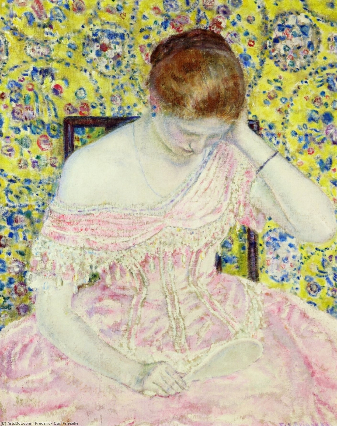 The Old Fashioned Gown — Frederick Carl Frieseke