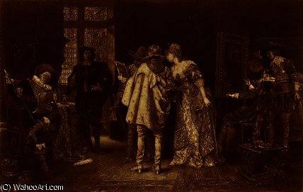 Conoisseurs At Rembrandt's Studio — Adolphe Alexander Lesrel