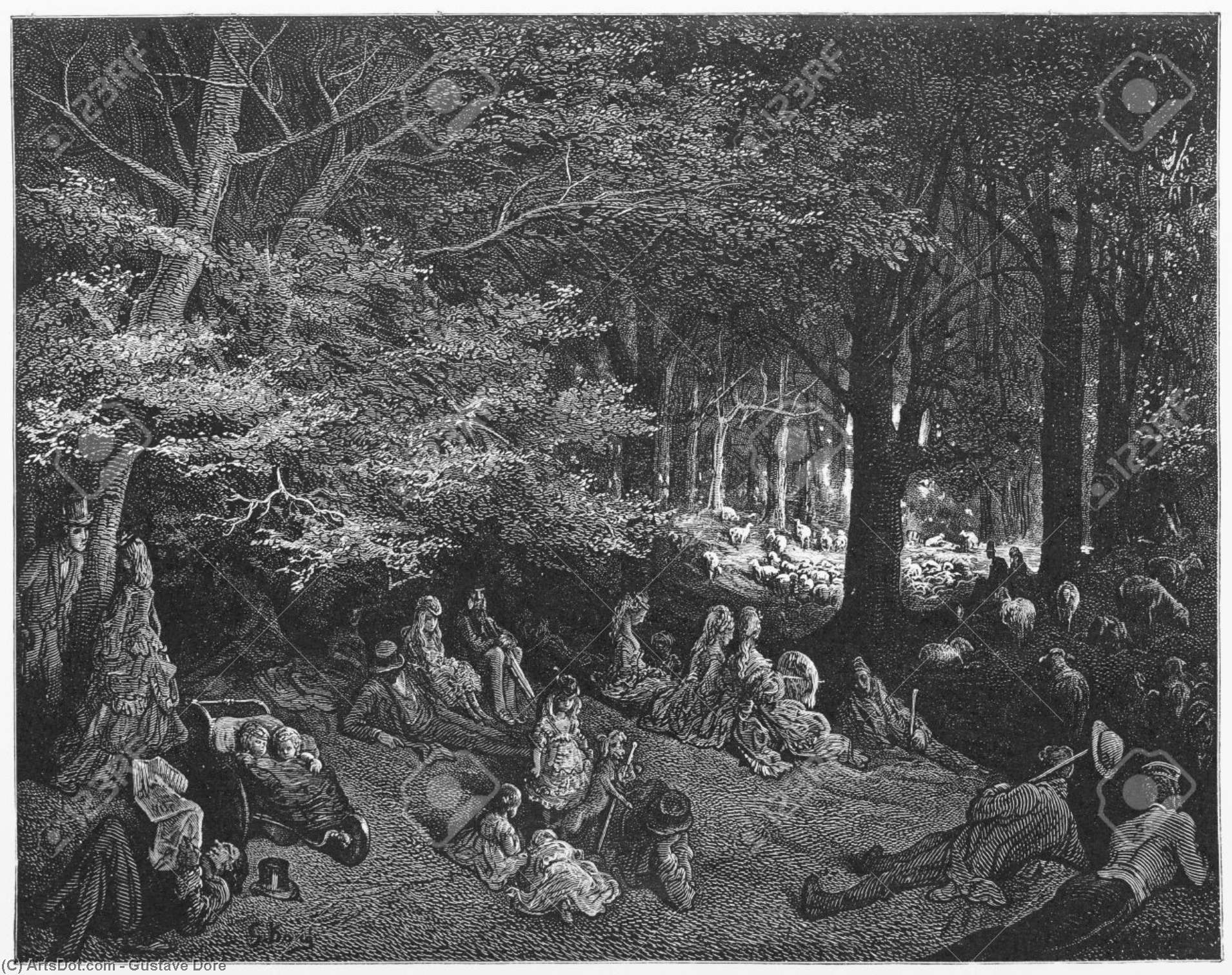 Under The Arches, Illustration From 'london — Paul Gustave Doré