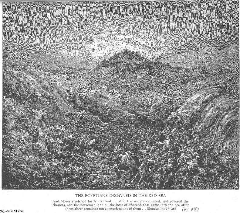The Egyptians Drown In The Sea — Paul Gustave Doré