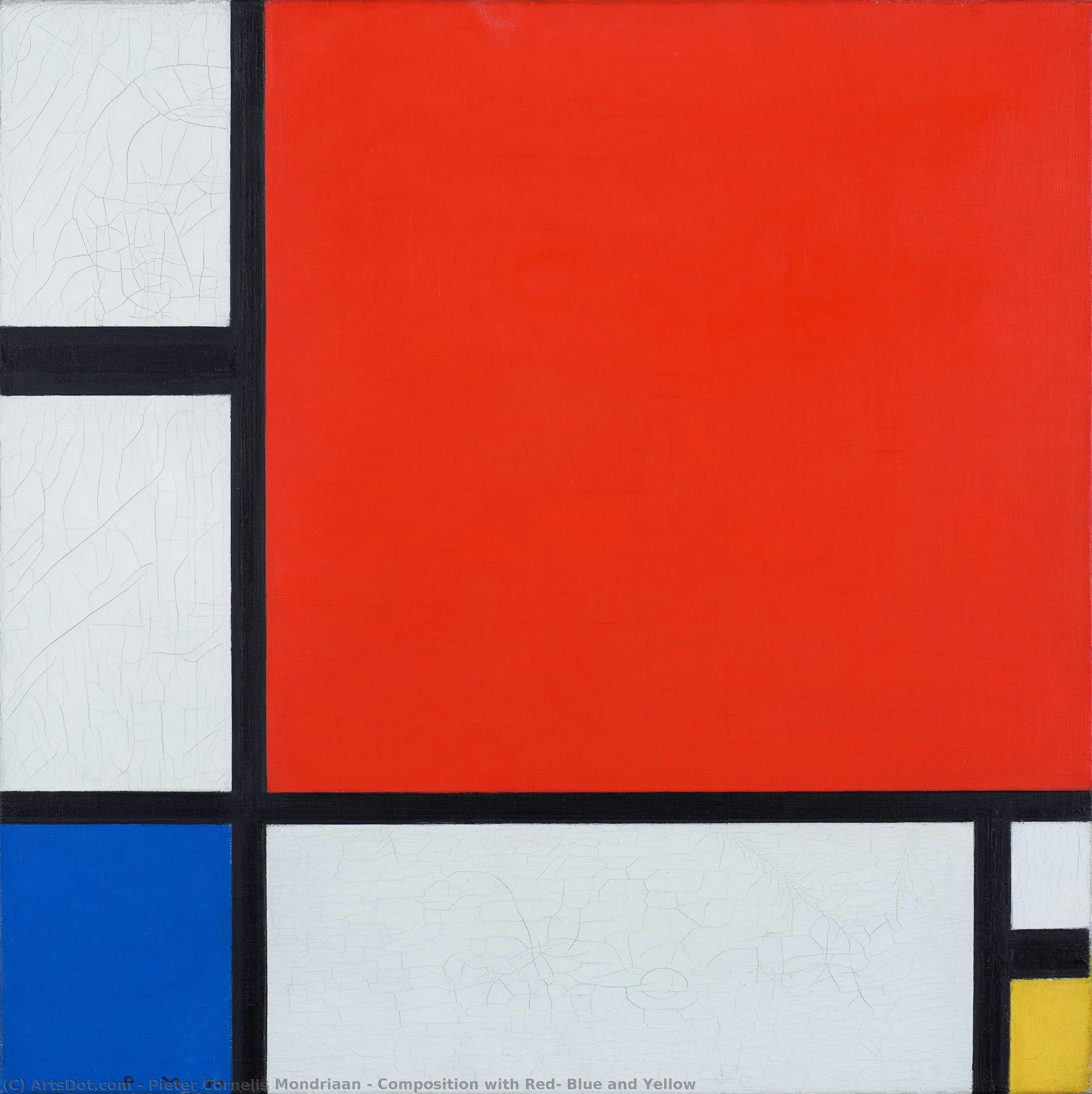 Komposition Mit Rot, Blau Und Gelb — Piët Mondrian