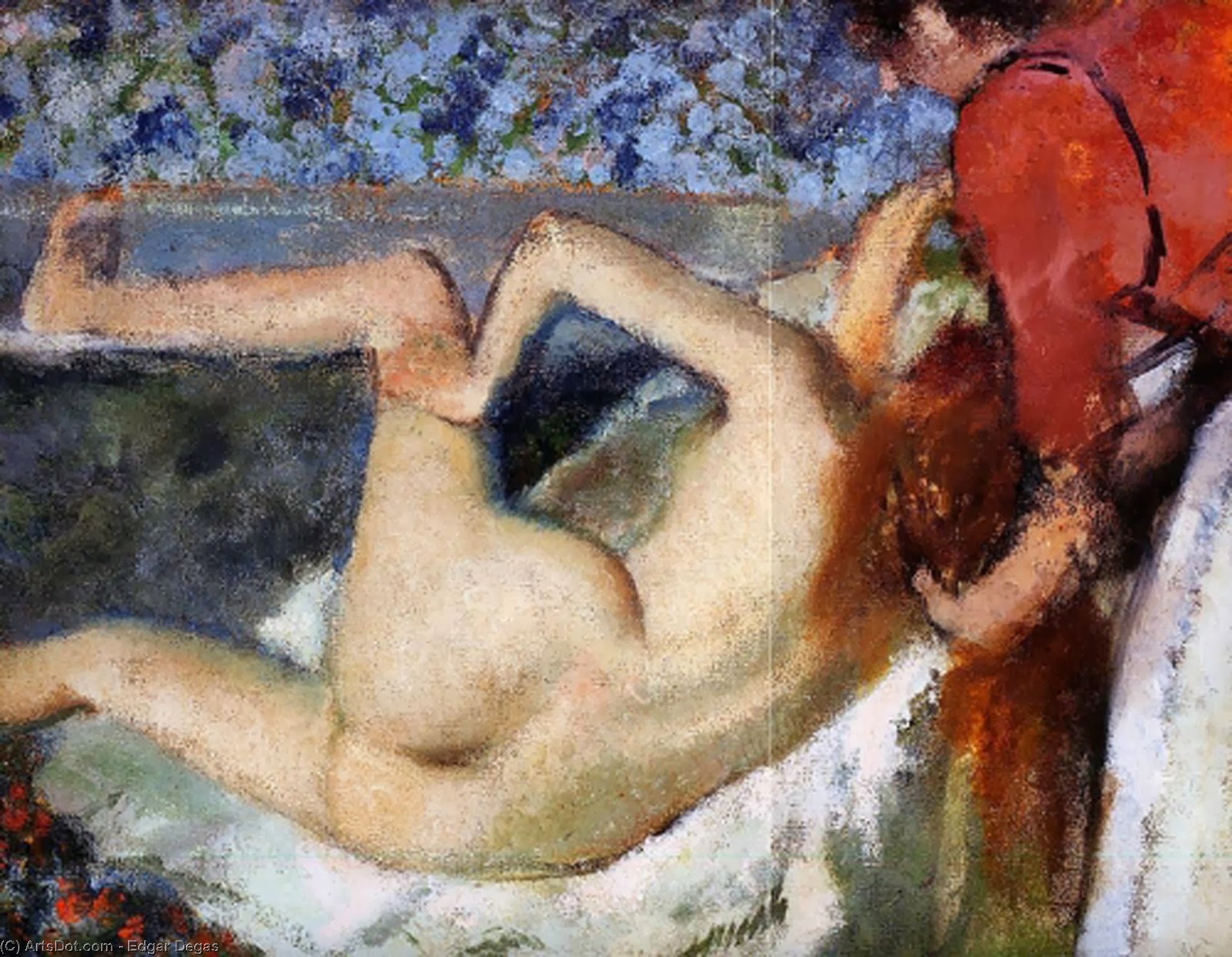 The Bath (woman From Behind) — Edgar Degas