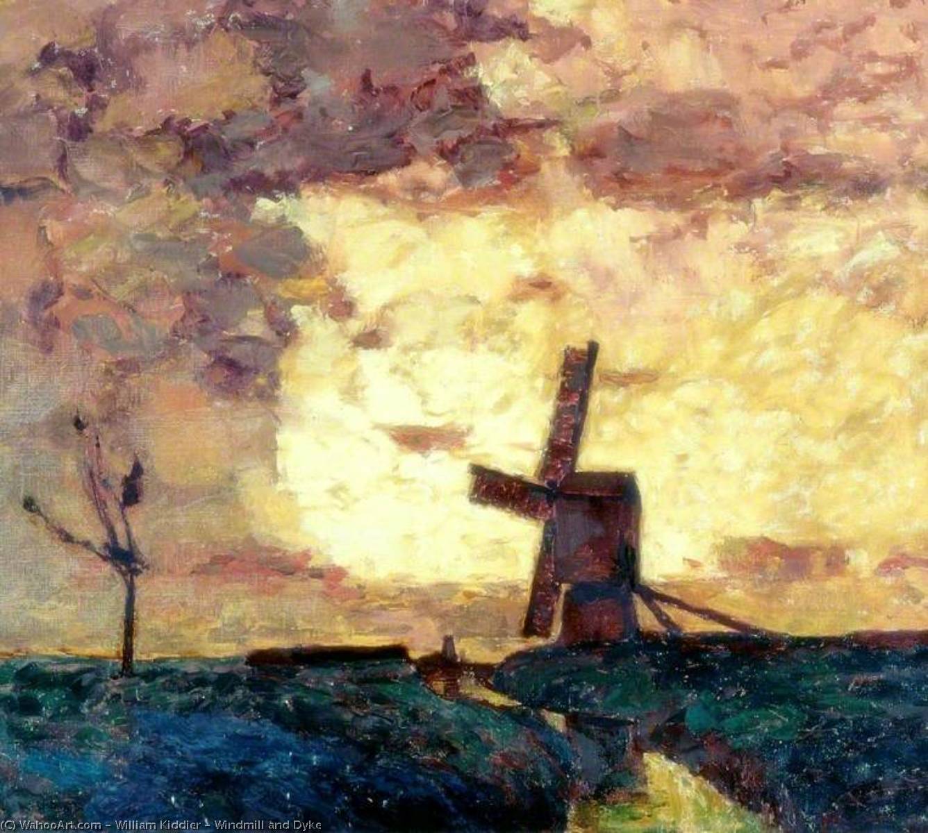Windmill And Dyke — William Kiddier
