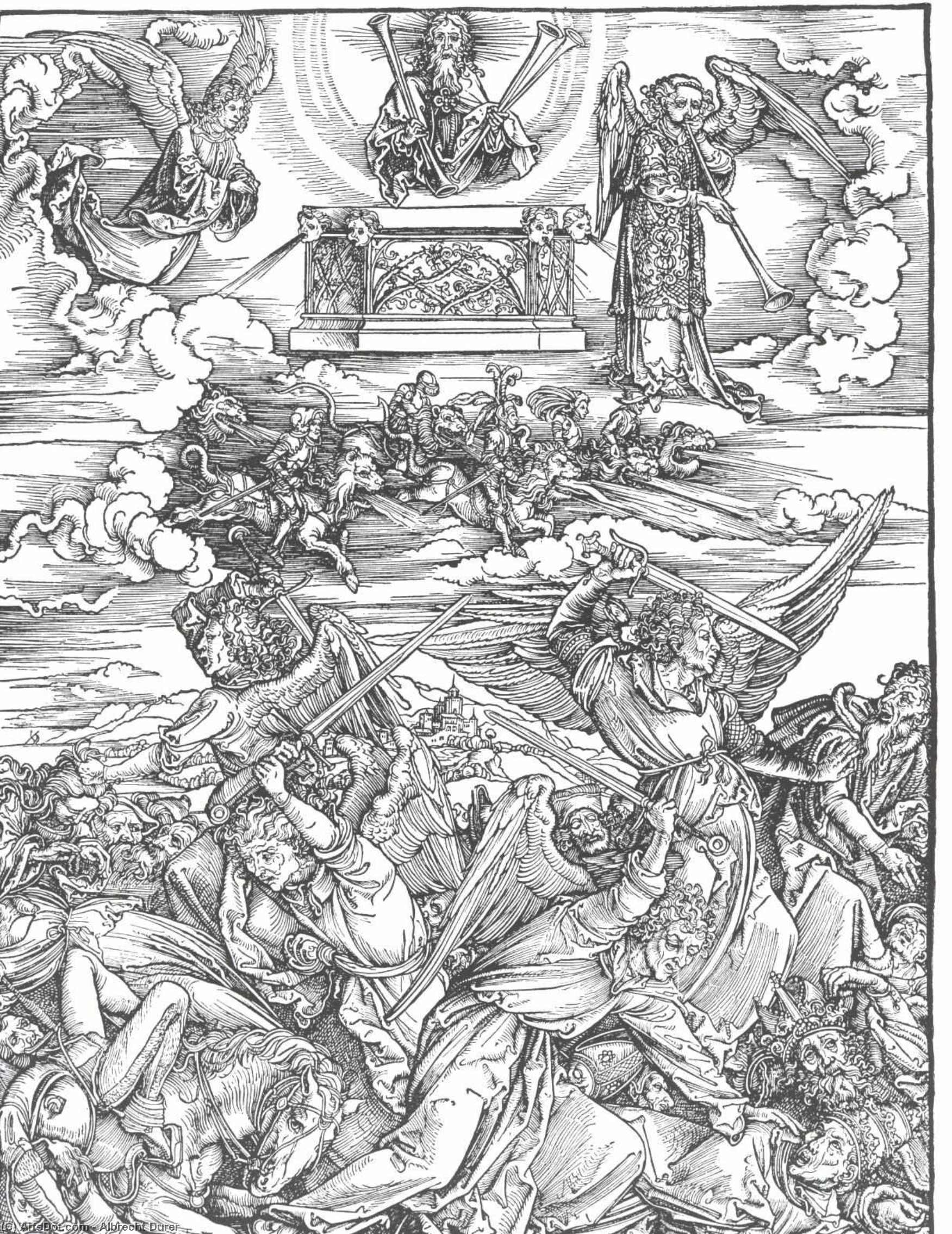 The Battle Of The Angels — Albrecht Dürer