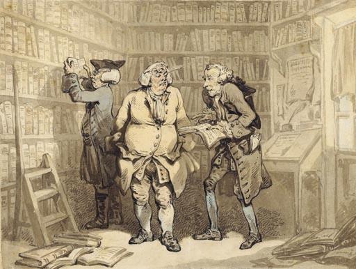 Bookseller And Author — Thomas Rowlandson