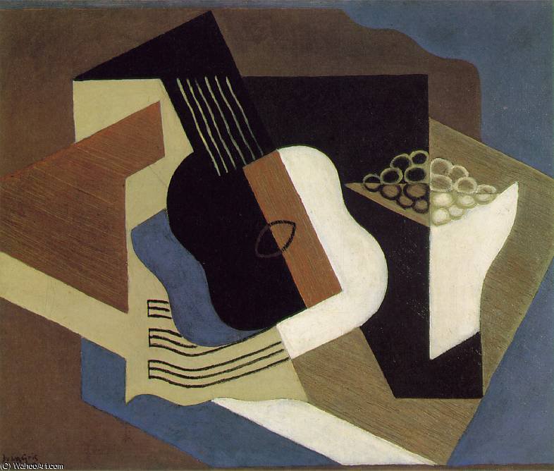Guitar And Fruit Dish - - — Juan Gris