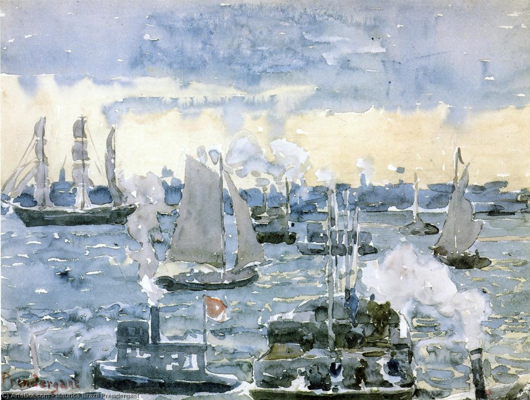 Boston Harbor — Maurice Brazil Prendergast