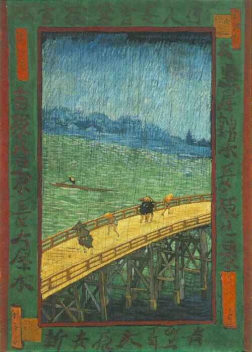 Japonaiserie Bridge In The Rain After Hiroshige — Vincent Willem Van Gogh