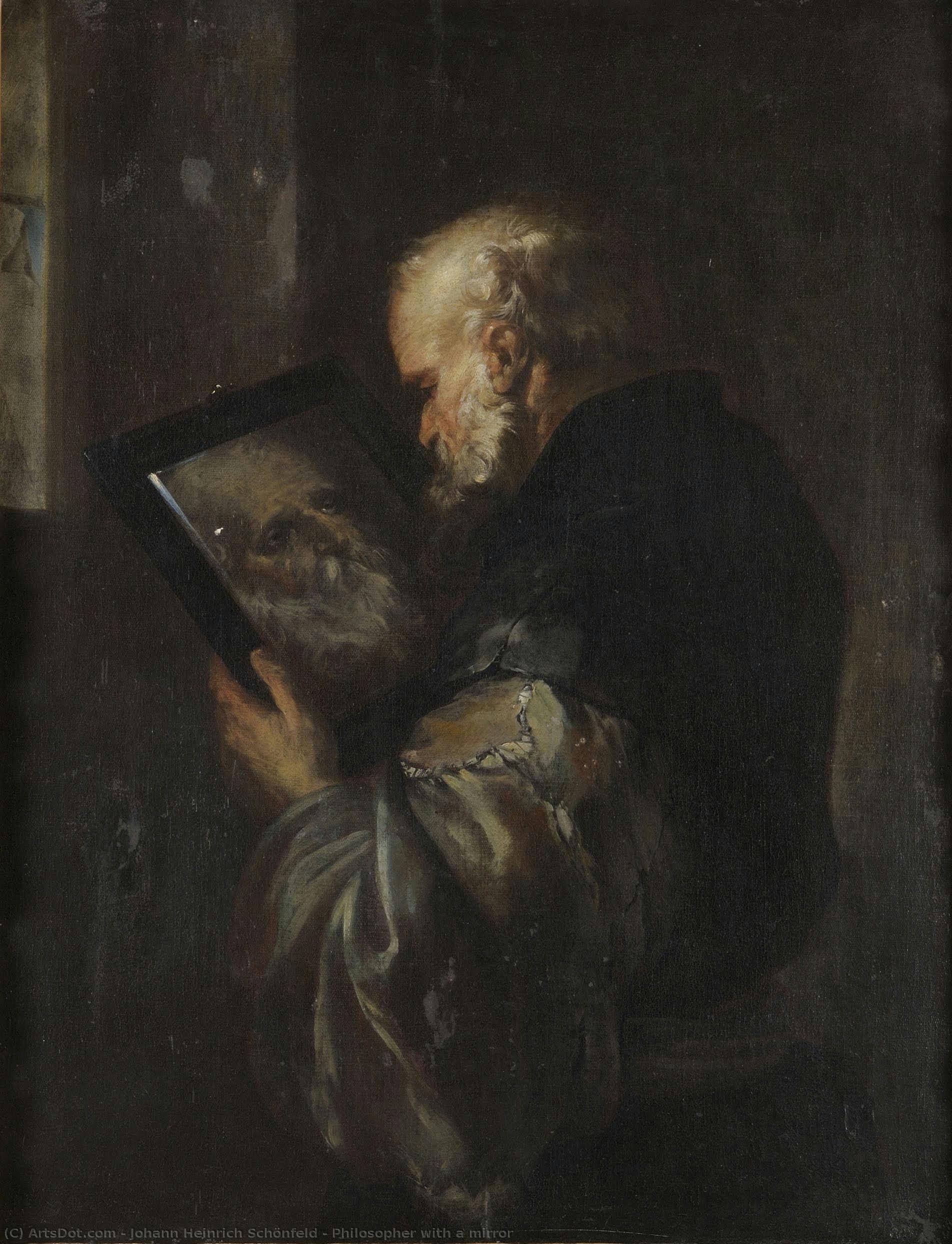 Philosopher With A Mirror — Johann Heinrich Schönfeld