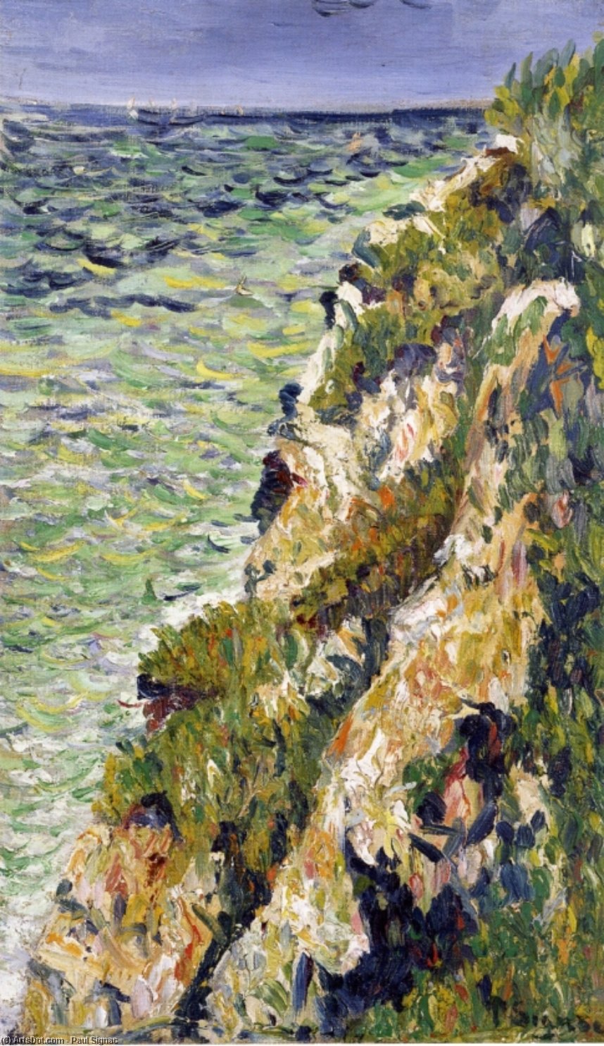 Port En Bessin, A Cliff — Paul Signac