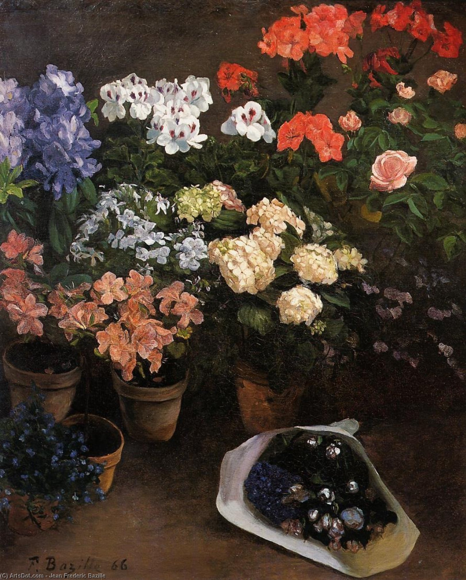Study Of Flowers — Frédéric Bazille
