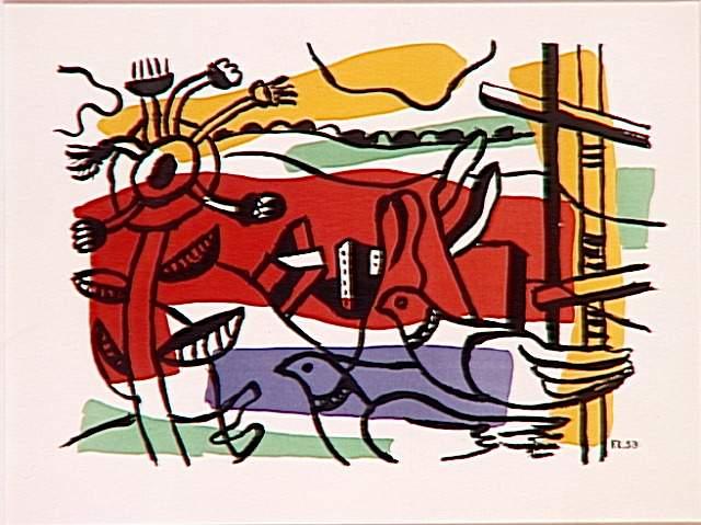 Composition In Two Birds (landscape With Birds) — Fernand Léger