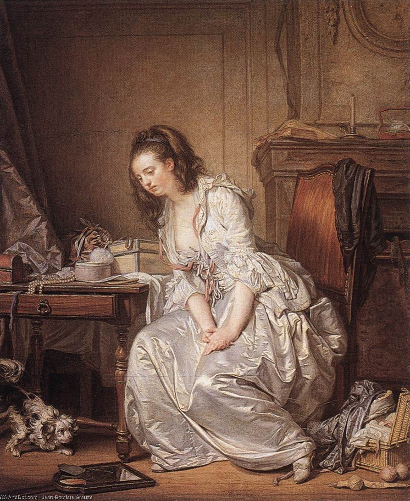 The Broken Mirror — Jean-baptiste Greuze