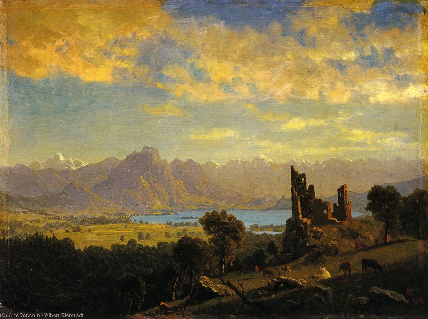 Scene In The Tyrol — Albert Bierstadt