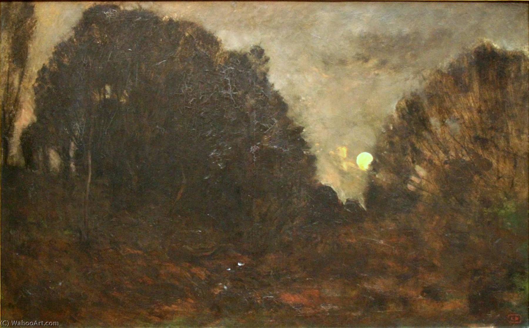 Rising Moon In Barbizon — Charles-françois Daubigny