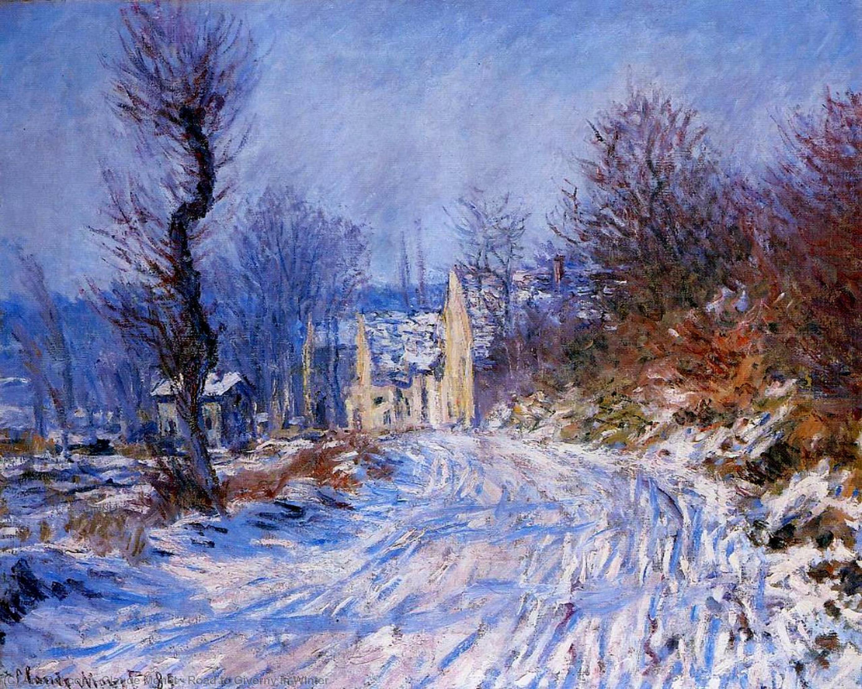 Road To Giverny In Winter — Claude Monet