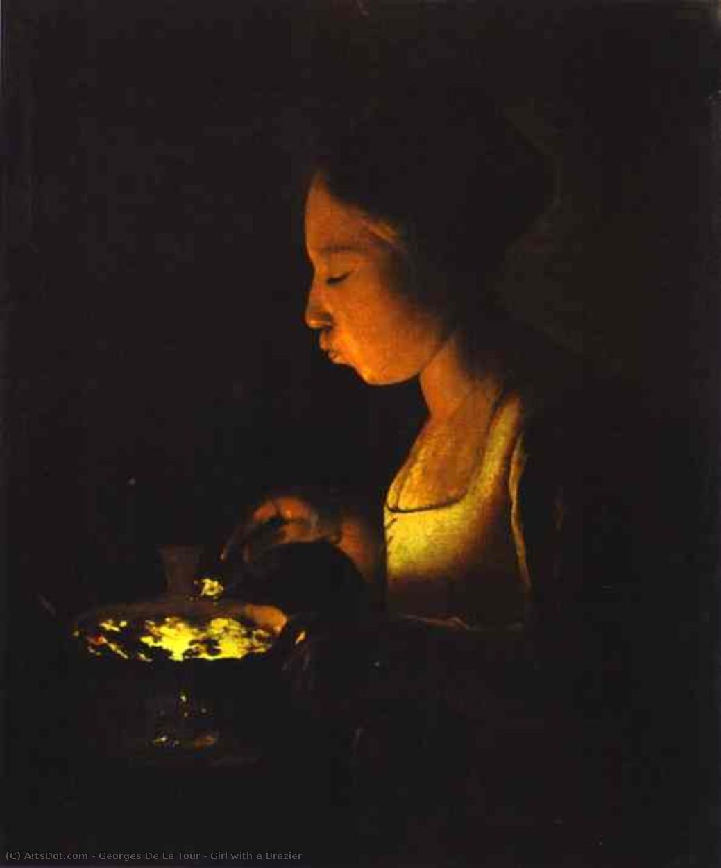 Girl With A Brazier — Georges De La Tour