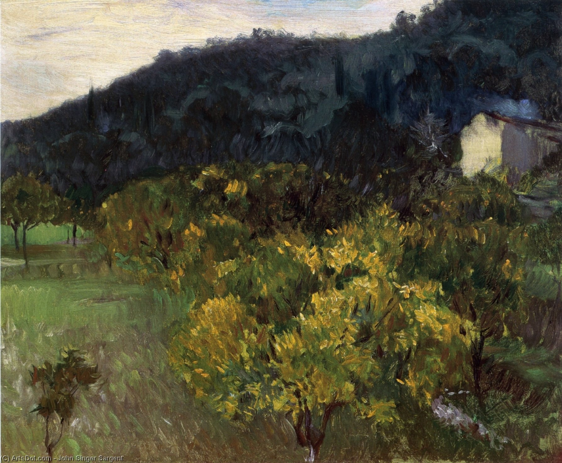 Landscape Near Grasse (also Known As Landscape Near Nice Or Olives Near Grasse) — John Singer Sargent