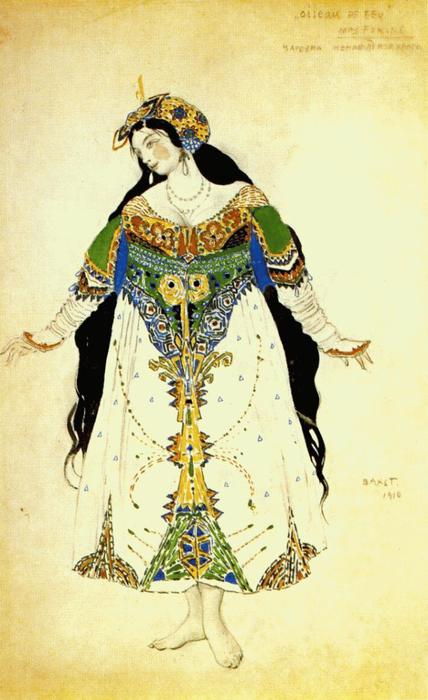 The Firebird, The Tsarevna — Léon Bakst