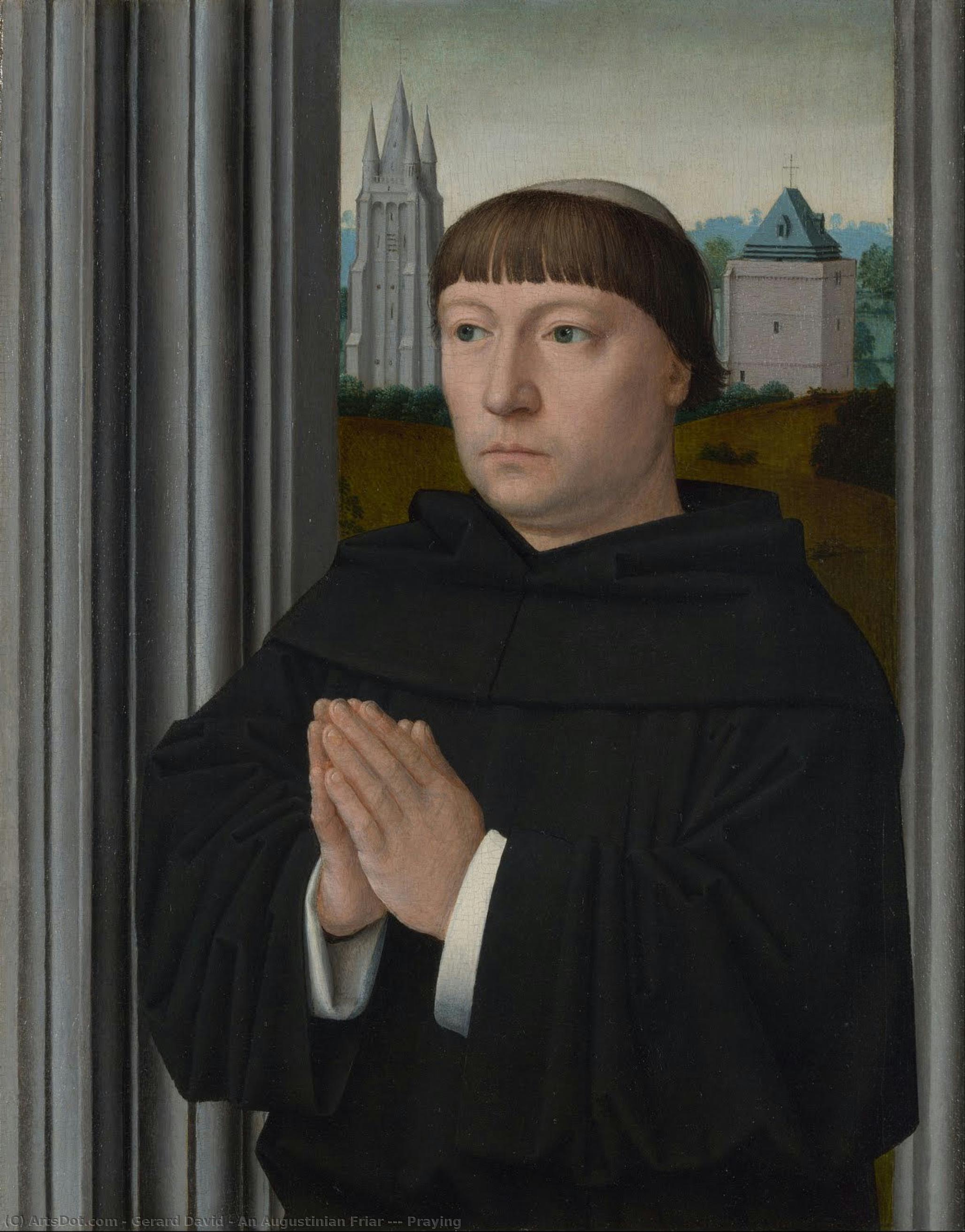 An Augustinian Friar (?) Praying — Gerard David