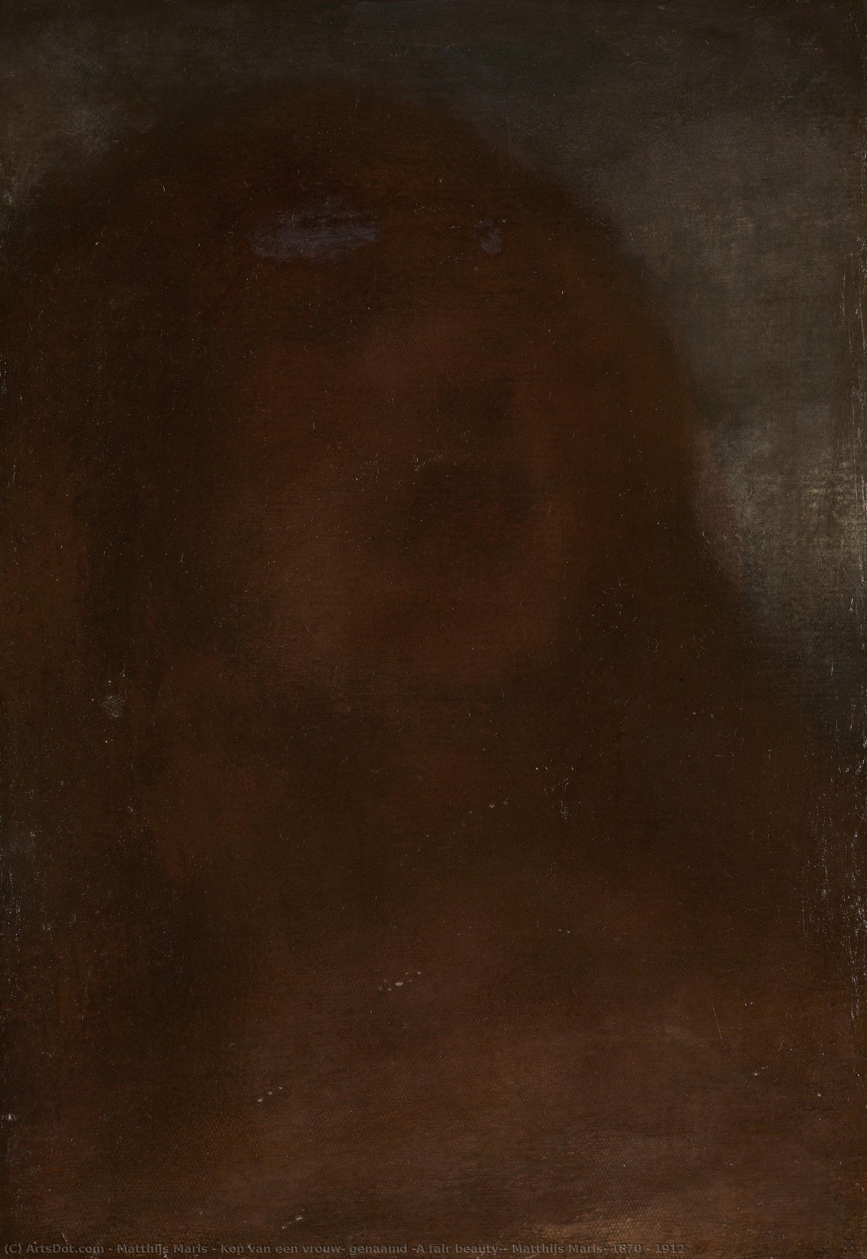 Kop Van Een Vrouw, Genaamd "a Fair Beauty", Matthijs Maris, 1870 - 1912 — Matthijs Maris