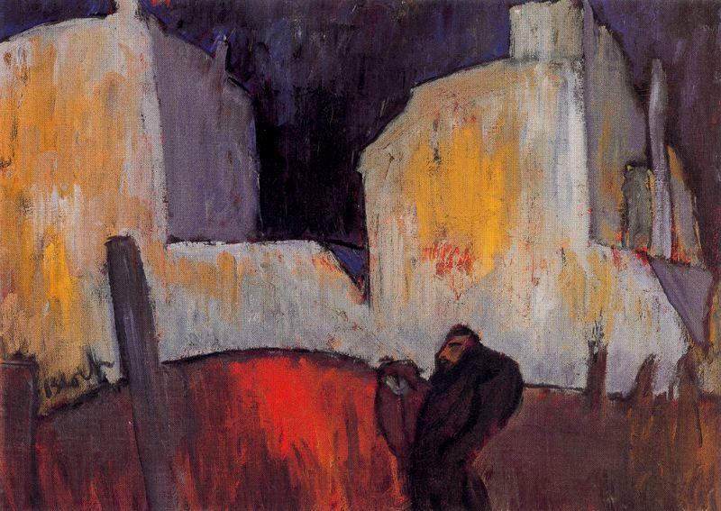 Houses At Night — Albert Bloch