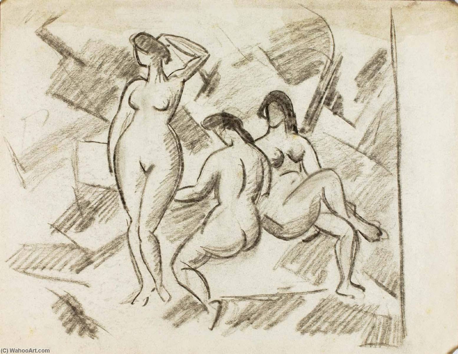 Group Of Three Female Nudes — Carl Newman