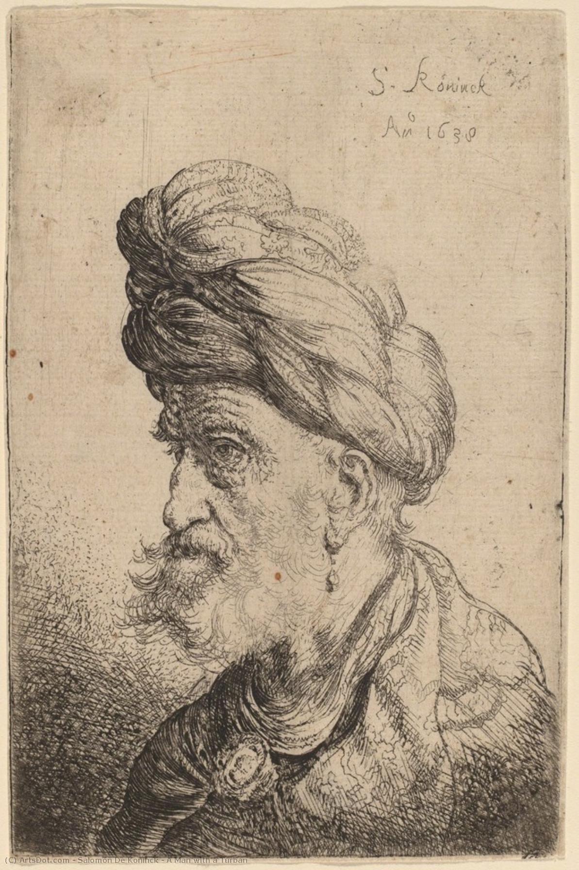 A Man With A Turban — Salomon De Koninck