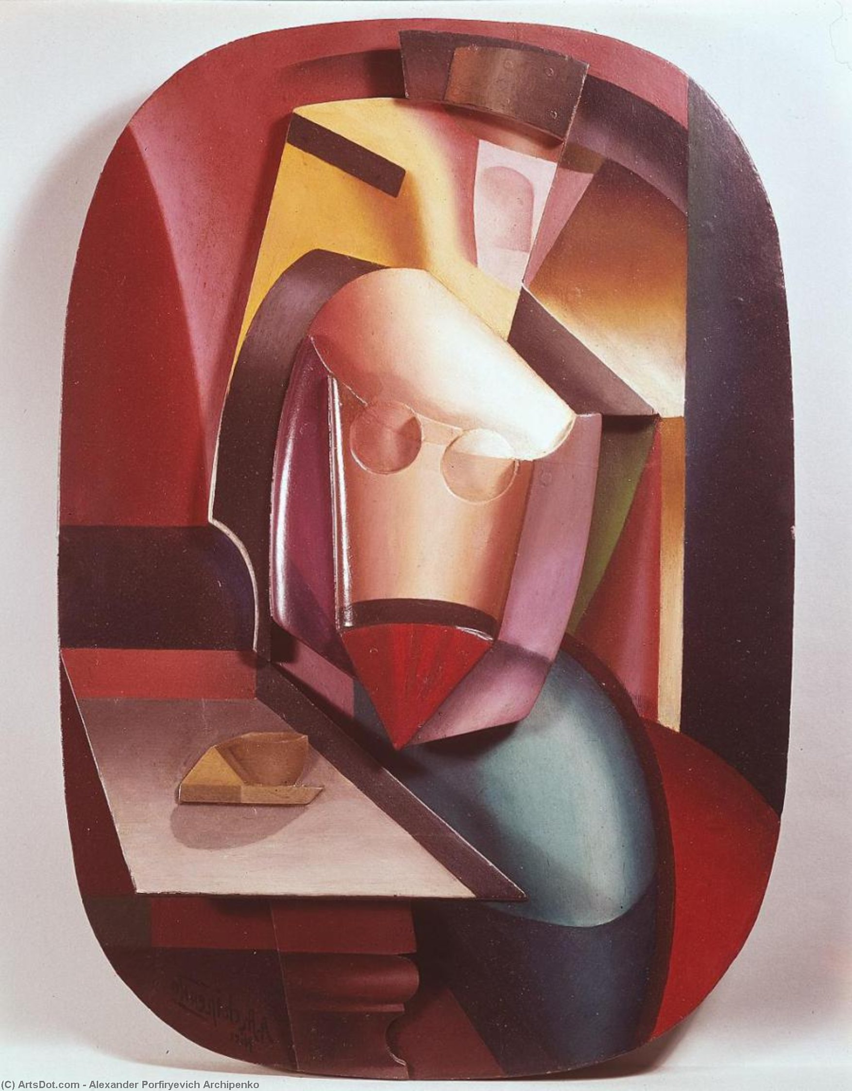 In The Cafe (woman With Cup) — Alexander Archipenko
