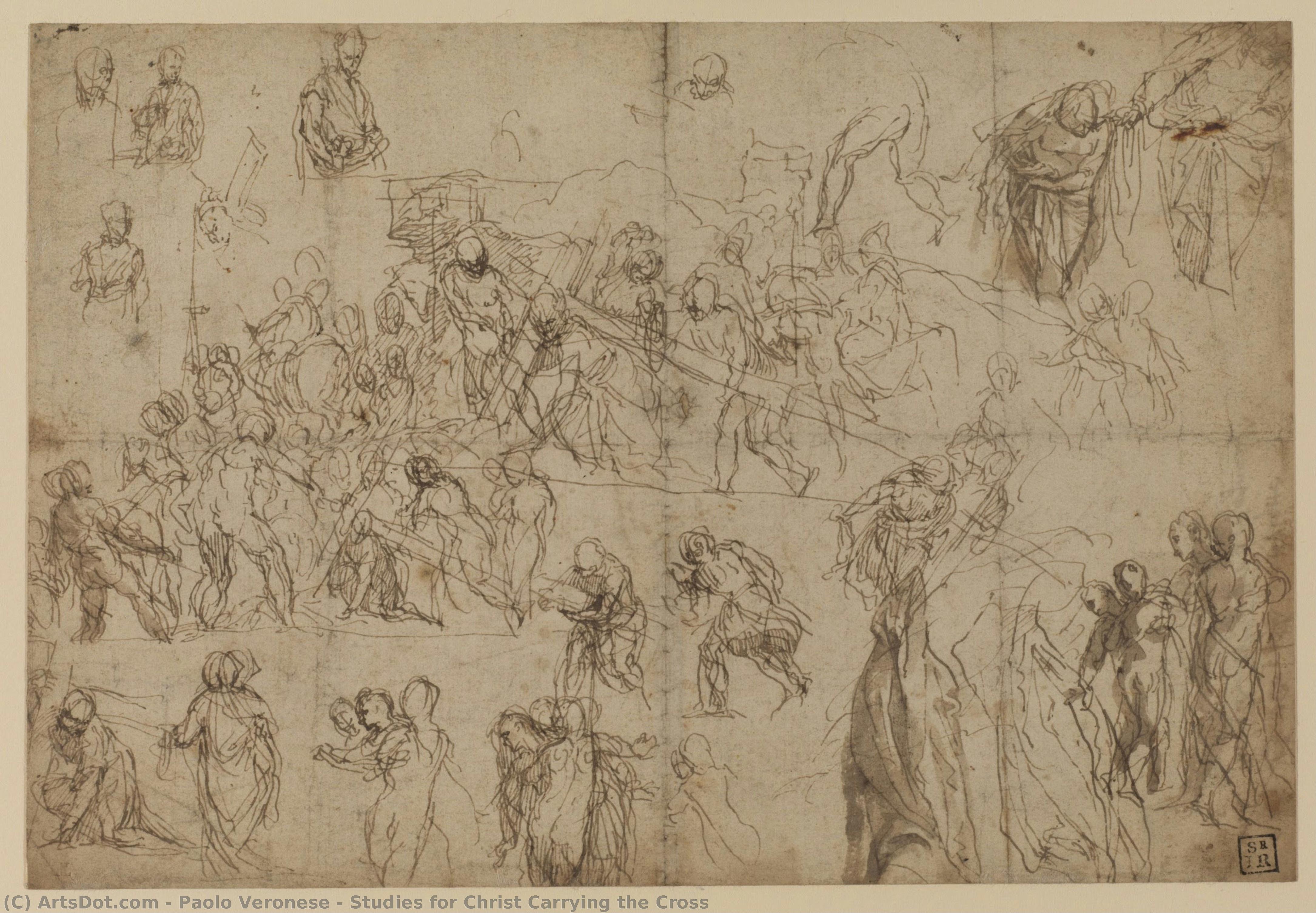 Studies For Christ Carrying The Cross — Paolo Veronese