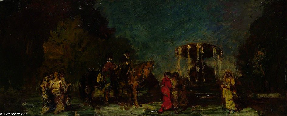 Fountain In A Park — Adolphe Joseph Thomas Monticelli