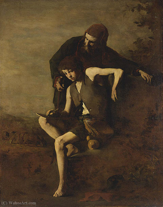 Augustin Cimabue Teaching Giotto To Draw — Theodule Augustine Ribot
